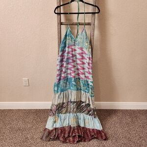 Jayli Women's Colorful Unique Maxi Flowy Dress - Size Large